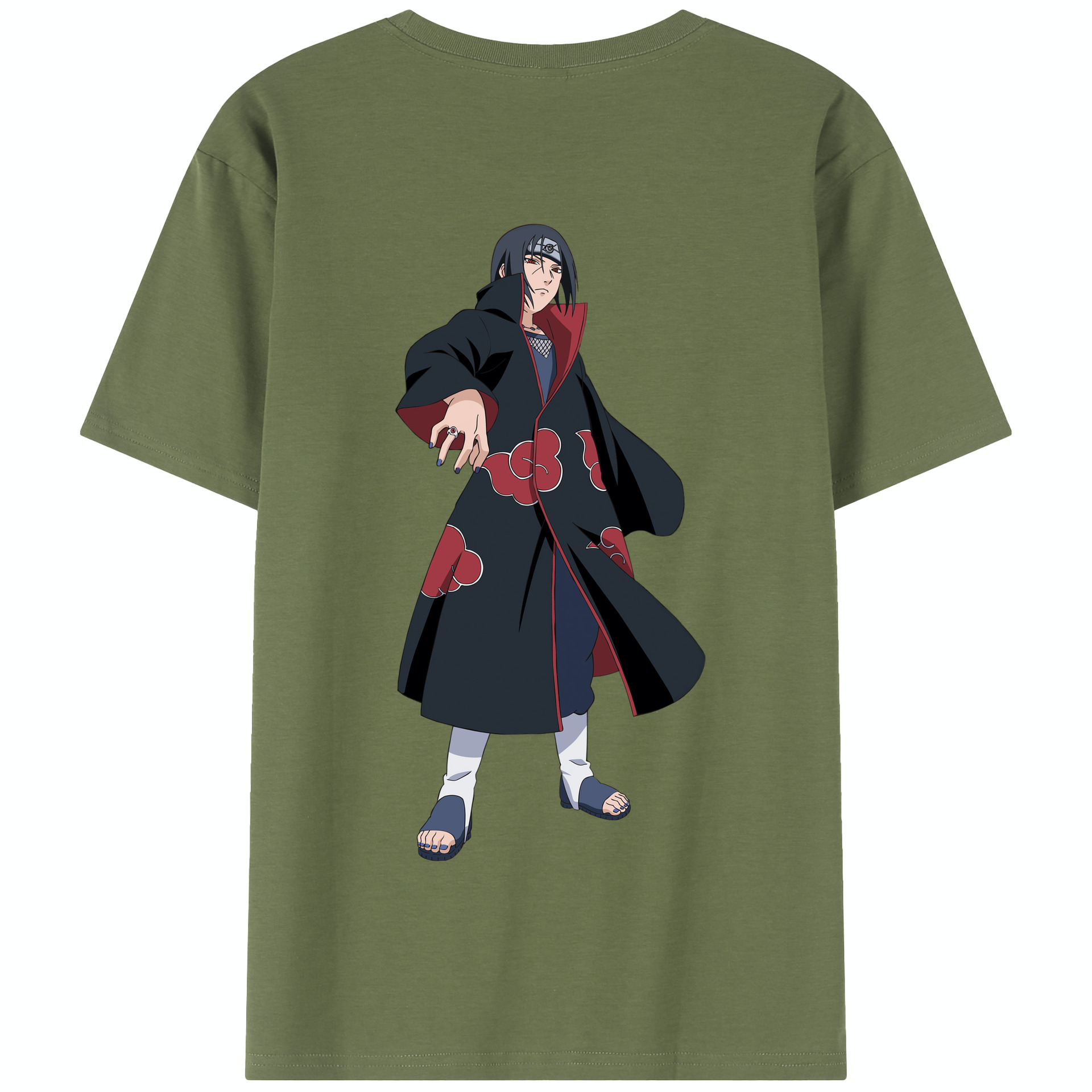 （画像用） NARUTO -ナルト- うちは イタチ Uchiha Itachi 綿100％半袖Tシャツ（背面プリント）